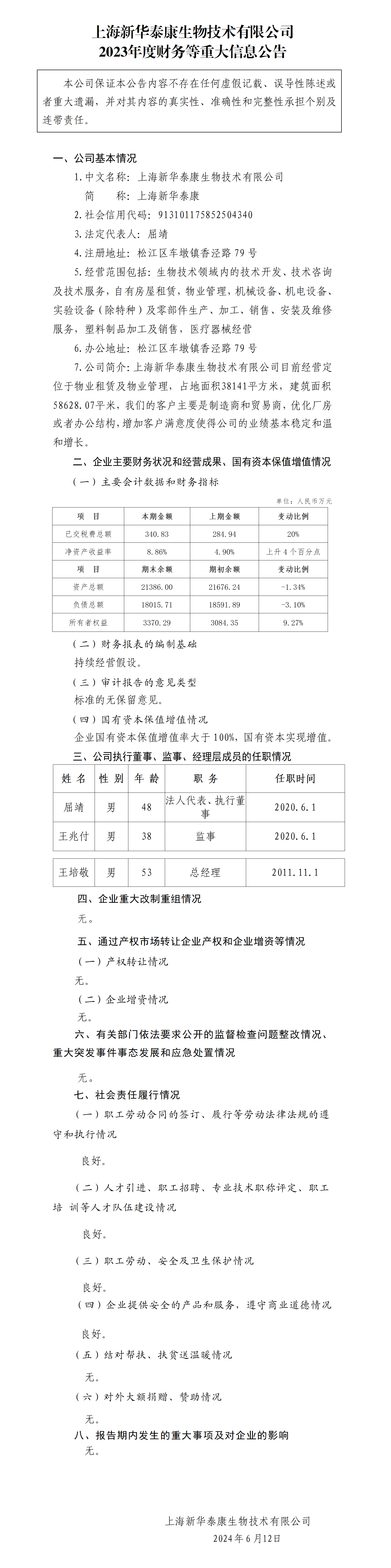 42.上海pg电子游戏app泰康生物技术有限公司2023年度财务等重大信息公告_01.png